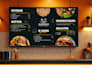do menu design, digital menu, digital screen or menu board